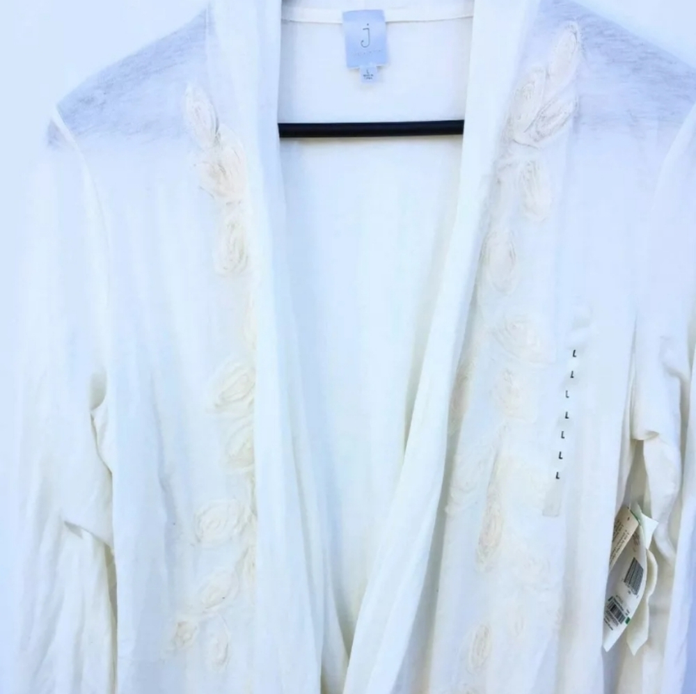 Jones New York Open Front Thin Cotton Cardigan